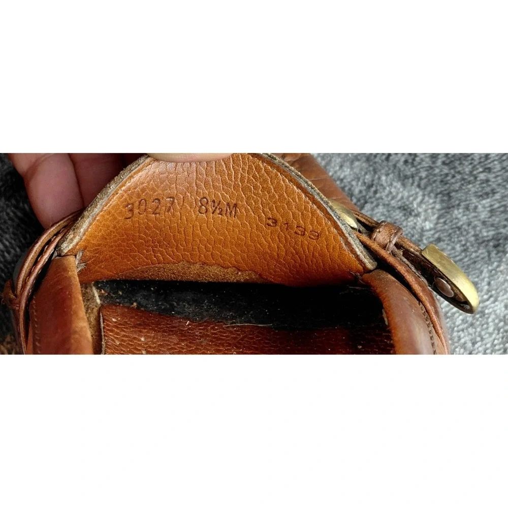 Cole‎ Haan Country Mens Brown Leather Kiltie Loafers Buckle Fringe Size 8.5 M